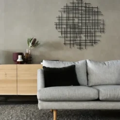 Wall Plaques-Kirkland's Home Inigo Abstract Linear Ii Wall Plaque Black