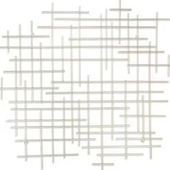 Wall Plaques-Kirkland's Home Inigo Abstract Linear Wall Plaque Silver