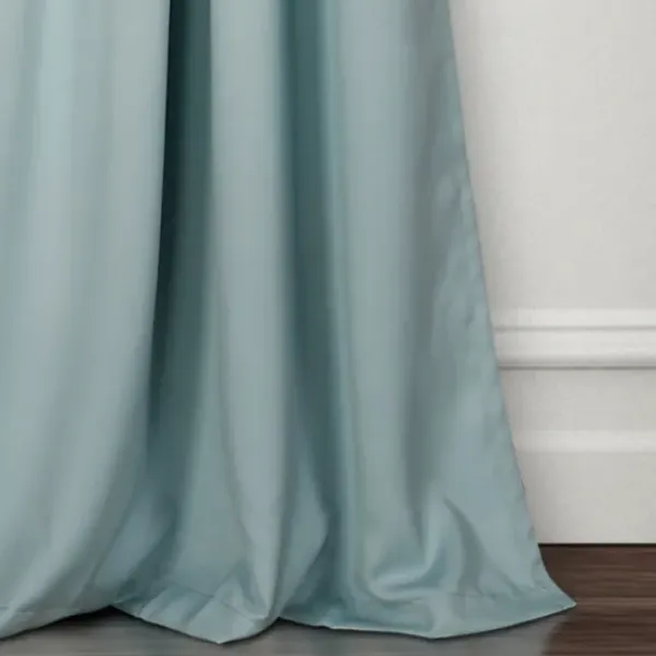 Curtains & Drapes-Kirkland's Home Insulated Blackout Curtain Panel Set, 108 In. Blue