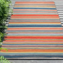 Outdoor Rugs-Kirkland's Home Intertwine Indoor/Outdoor Area Rug, 7X9 Black