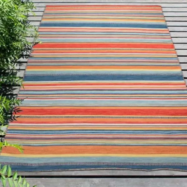 Outdoor Rugs-Kirkland's Home Intertwine Indoor/Outdoor Area Rug, 7X9 Black