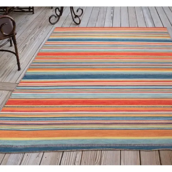 Outdoor Rugs-Kirkland's Home Intertwine Indoor/Outdoor Area Rug, 7X9 Black