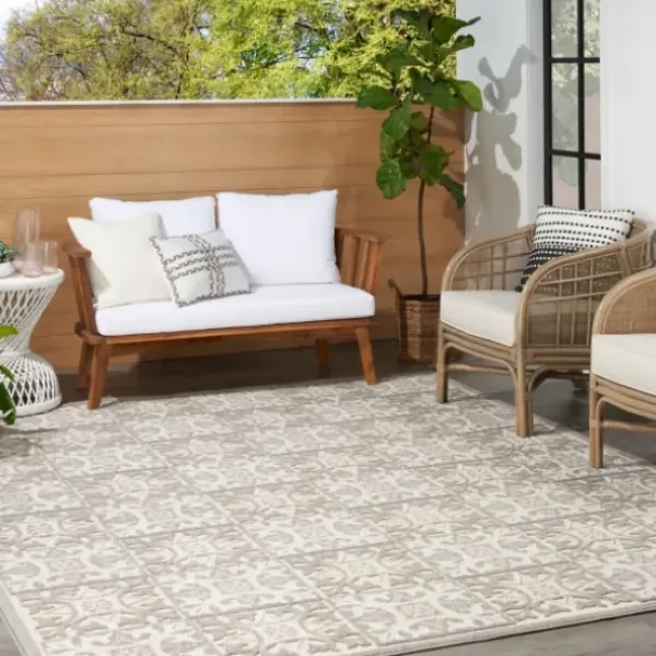 Outdoor Rugs-Kirkland's Home Intertwine Indoor/Outdoor Runner Black