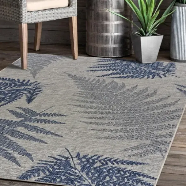 Outdoor Rugs-Kirkland's Home Intertwined Santal Outdoor Area Rug, 6X9 Black
