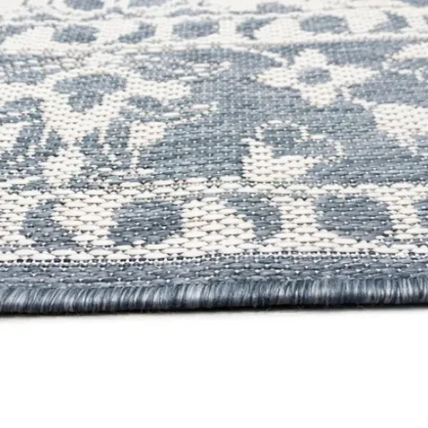 Outdoor Rugs-Kirkland's Home Irene Gray Daffodil Outdoor Area Rug, 6X9 Gray/White