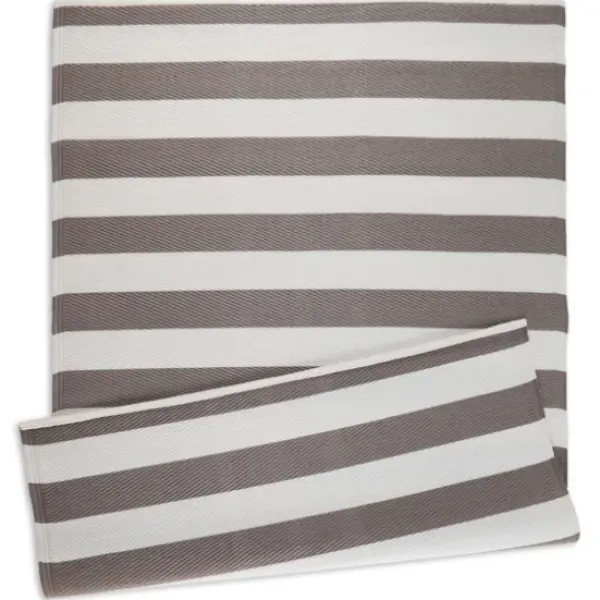Outdoor Rugs-Kirkland's Home Irene Gray Daffodil Outdoor Area Rug, 4X7 Gray/White
