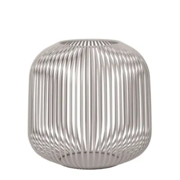 Lanterns-Kirkland's Home Irma Steel Large Open Rods Lantern Gray
