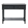 Console Tables-Kirkland's Home Irma Textured Drawers Console Table Black