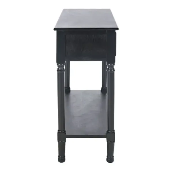 Console Tables-Kirkland's Home Irma Textured Drawers Console Table Black