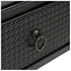 Console Tables-Kirkland's Home Irma Textured Drawers Console Table Black
