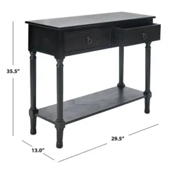 Console Tables-Kirkland's Home Irma Textured Drawers Console Table Black