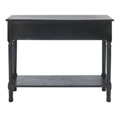 Console Tables-Kirkland's Home Irma Textured Drawers Console Table Black