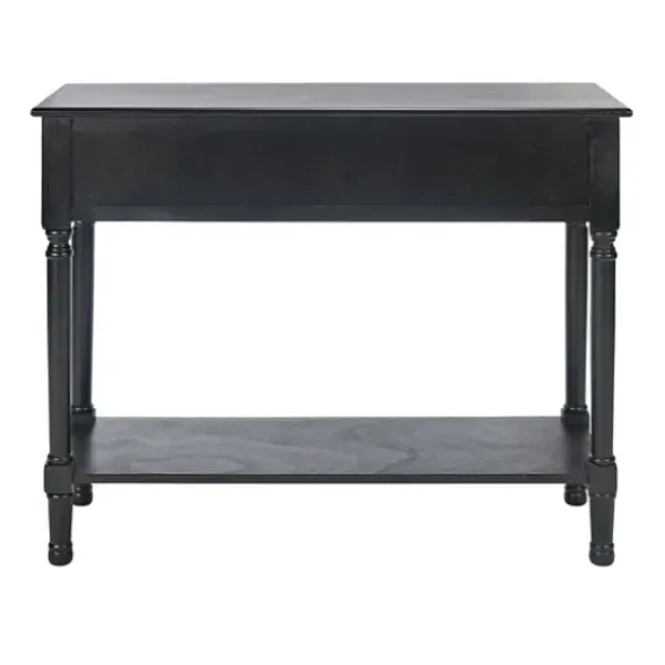 Console Tables-Kirkland's Home Irma Textured Drawers Console Table Black