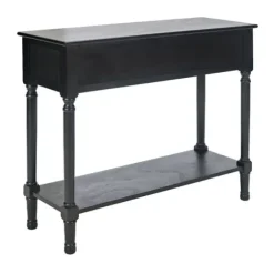 Console Tables-Kirkland's Home Irma Textured Drawers Console Table Black