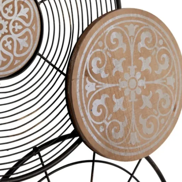 Wall Plaques-Kirkland's Home Iron And Wood Layered Plates Wall Plaque Black