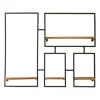 Shelves-Kirkland's Home Iron Frame Four Wooden Wall Shelf