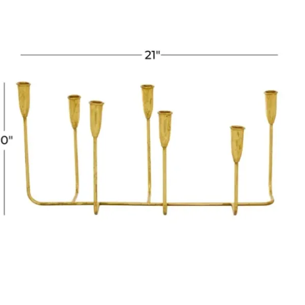 Candle Holders-Kirkland's Home Iron Taper Candle Holder Gold