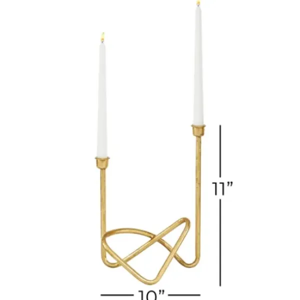 Candle Holders-Kirkland's Home Iron Taper Candle Holder Gold