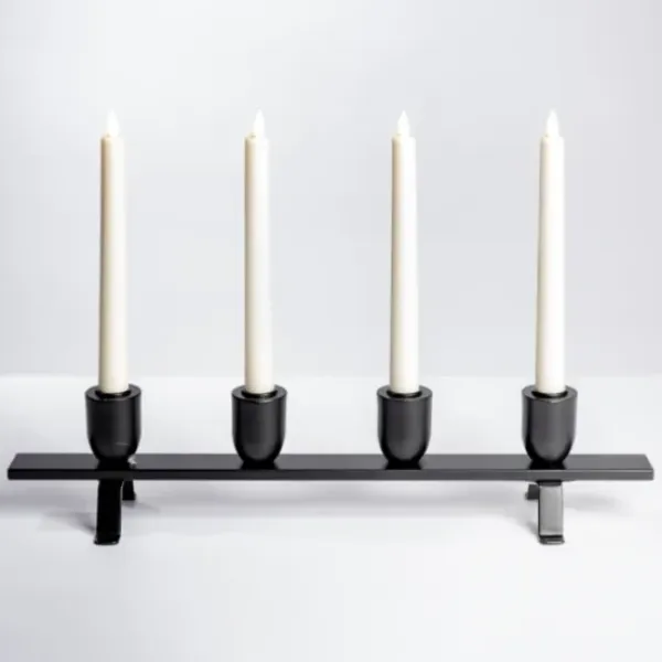 Candle Holders-Kirkland's Home Iron Taper Candle Runner Black