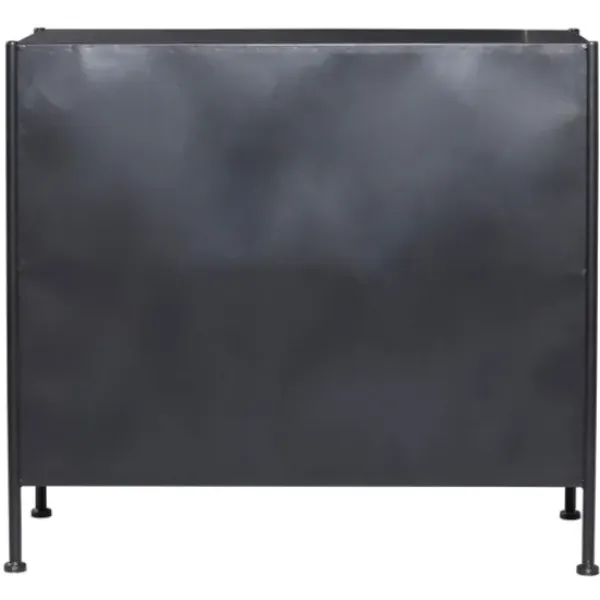 Cabinets & Sideboards-Kirkland's Home Iron X-Panel Cabinet Black