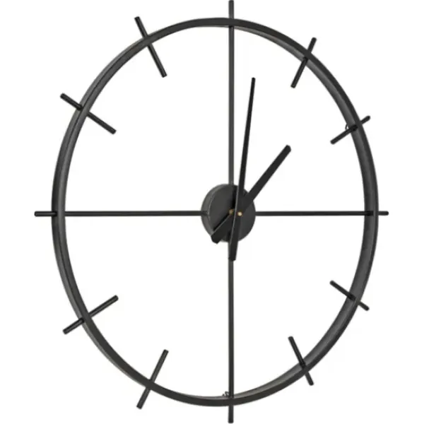 Clocks-Kirkland's Home Isaac Black Modern Wall Clock