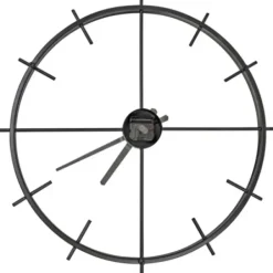 Clocks-Kirkland's Home Isaac Black Modern Wall Clock