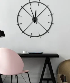 Clocks-Kirkland's Home Isaac Black Modern Wall Clock