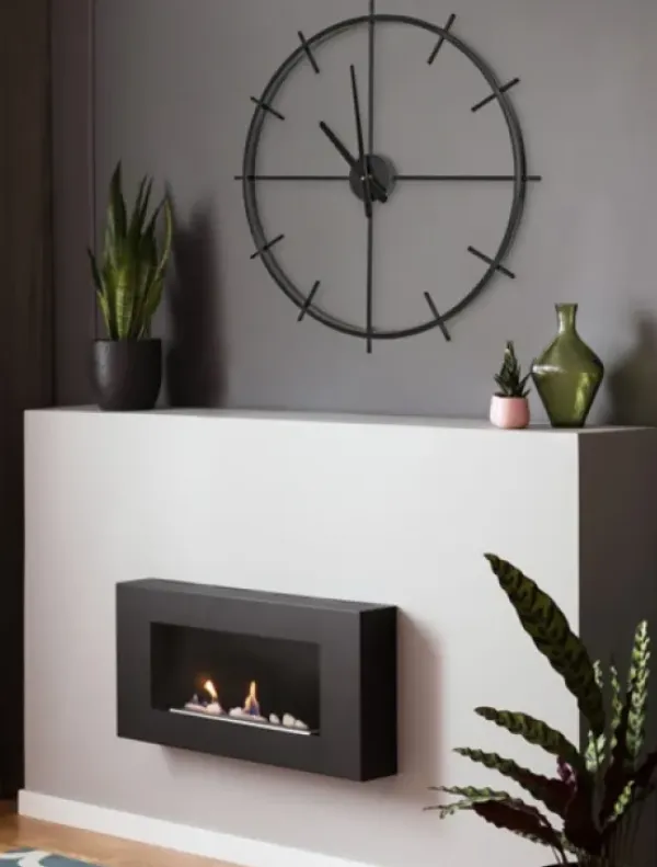 Clocks-Kirkland's Home Isaac Black Modern Wall Clock