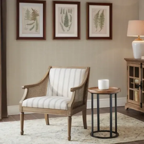 Accent Chairs-Kirkland's Home Isla Martha Stewart Accent Chair Ivory/Blue
