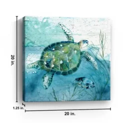 Canvas Art-Kirkland's Home Island Swim I Giclee Canvas Art Print Blue/Green