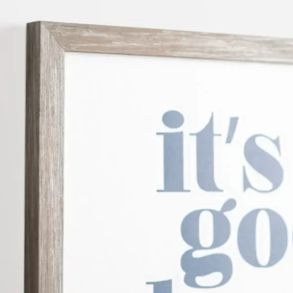 Wall Quotes & Signs-Kirkland's Home It'S A Good Day Framed Canvas Plaque White/Blue