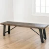 Dining Chairs-Kirkland's Home Ivan Wood And Metal Dining Bench Brown