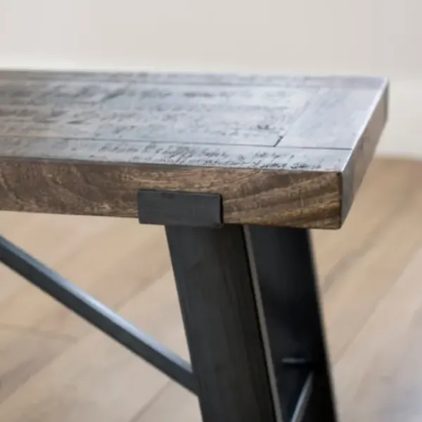 Dining Chairs-Kirkland's Home Ivan Wood And Metal Dining Bench Brown
