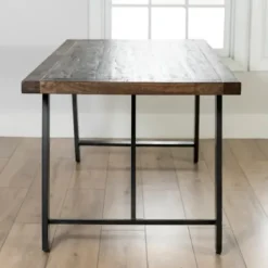 Dining Tables-Kirkland's Home Ivan Wood And Metal Dining Table Brown/Black
