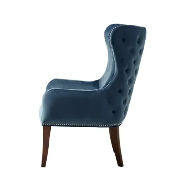 Accent Chairs-Kirkland's Home Ivey Button Tufted Accent Chair Blue
