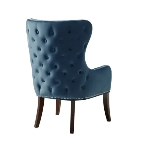 Accent Chairs-Kirkland's Home Ivey Button Tufted Accent Chair Blue
