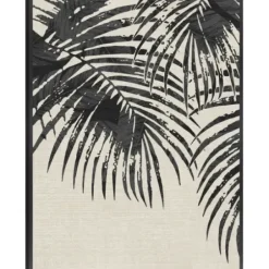 Canvas Art-Kirkland's Home Ivory And Black Palms Canvas Art Print Black/Tan