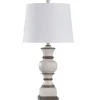Table Lamps-Kirkland's Home Ivory And Gray Wood Grain Table Lamp Ivory/Gray