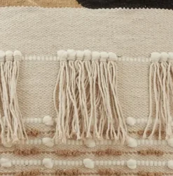 Pillows-Kirkland's Home Ivory Boho Fringe Jute Pillow