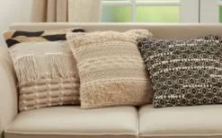 Pillows-Kirkland's Home Ivory Boho Fringe Jute Pillow