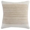 Pillows-Kirkland's Home Ivory Border Natural Close Woven Jute Pillow Ivory/Tan