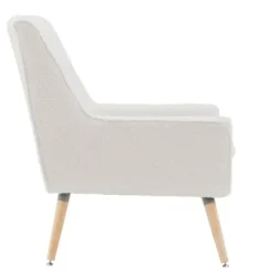 Accent Chairs-Kirkland's Home Ivory Faux Sherpa Tufted Accent Chair White