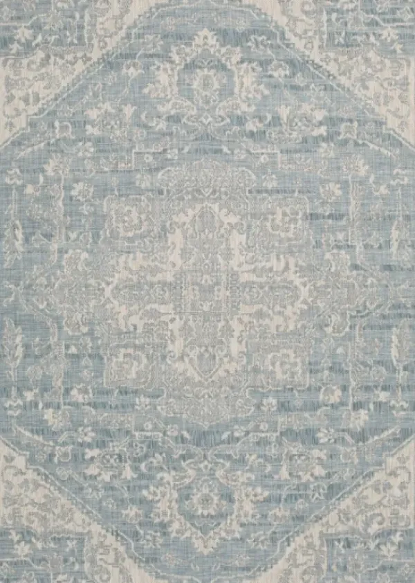 Outdoor Rugs-Kirkland's Home Ivory Geometric Stripes Outdoor Area Rug, 5X7 Ivory/Gray