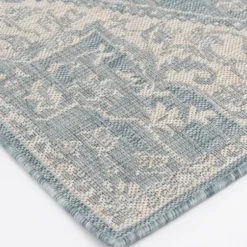 Outdoor Rugs-Kirkland's Home Ivory Geometric Stripes Outdoor Area Rug, 5X7 Ivory/Gray