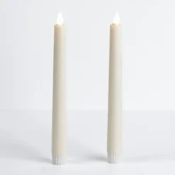 Candles-Kirkland's Home Ivory Led Soft Flame Taper Candles, Set Of 2 White