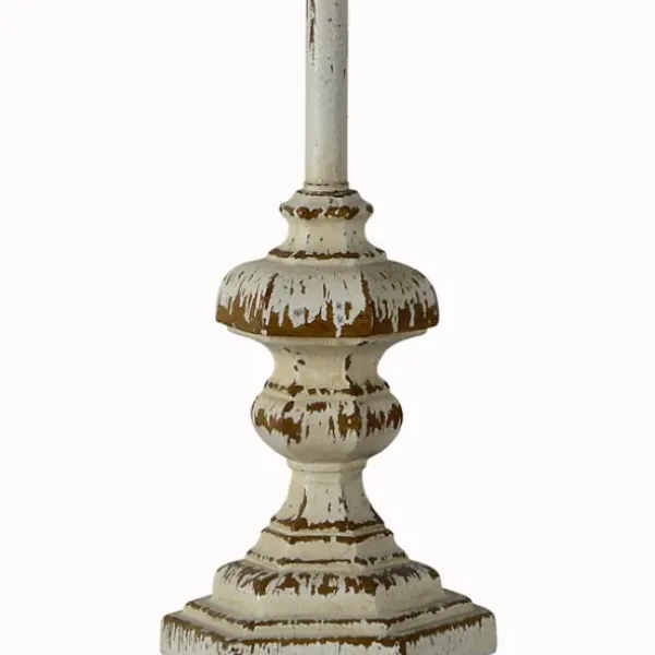 Buffet Lamps-Kirkland's Home Ivory Resin Distressed Traditional Buffet Lamp Tan
