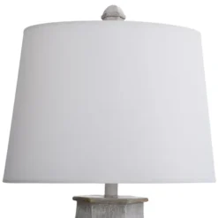Table Lamps-Kirkland's Home Ivory Wirebrushed Oval Table Lamp White