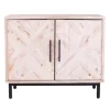 Cabinets & Sideboards-Kirkland's Home Ivory Wood 2-Door X-Panel Cabinet