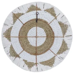 Wall Plaques-Kirkland's Home Ivory Woven Cotton Round 3-Pc. Wall Decoration White/Tan