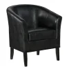 Accent Chairs-Kirkland's Home Jack Barrel Back Club Chair Black